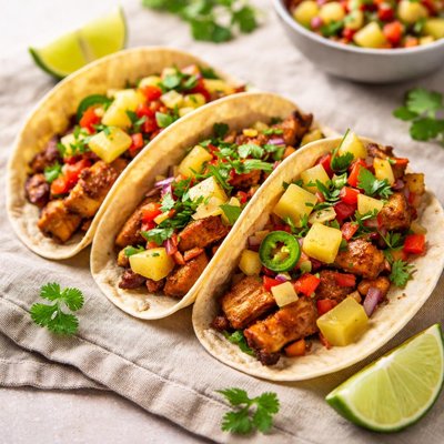 Chicken hawaiian tacos