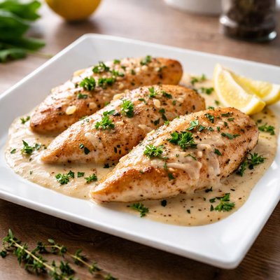 Chicken in a cream sauce