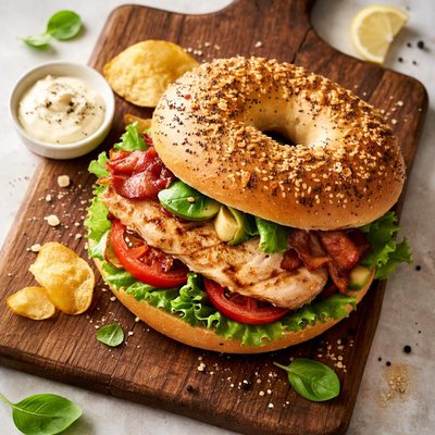 Chicken in bagel