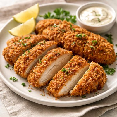 Chicken in breadcrumbs