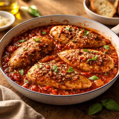 Chicken in marinara sauce