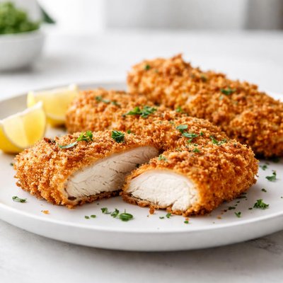 Chicken in panko breadcrumbs