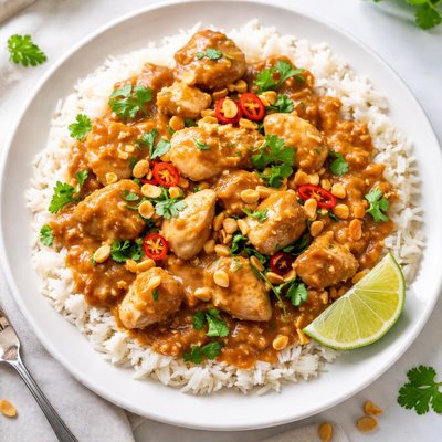 Chicken in peanut sauce