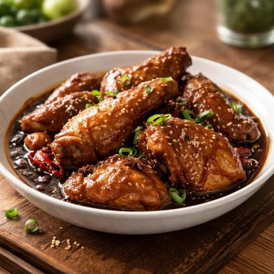 Chicken in soya sauce