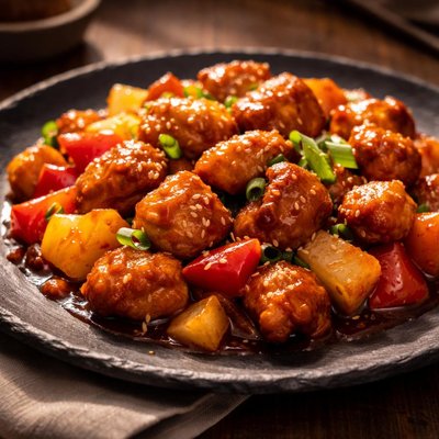 Chicken in sweet and sour sauce