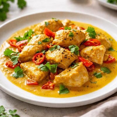 Chicken in yellow curry sauce