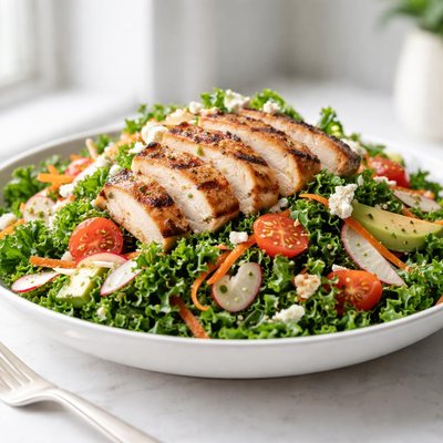 Chicken kale salad