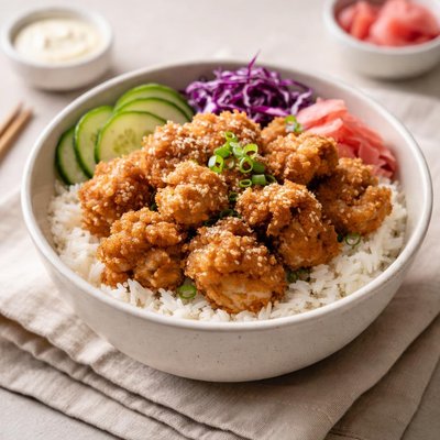 Chicken karage rice bowl