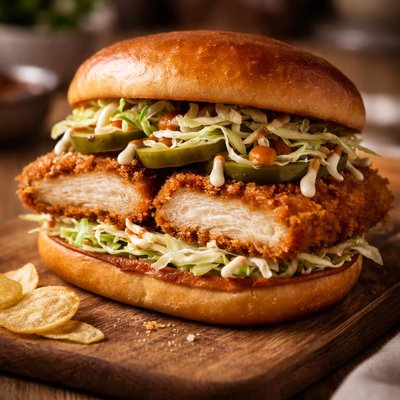 Chicken katsu sandwhich