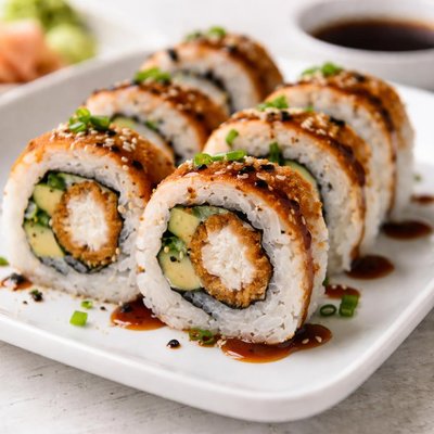 Chicken katsu sushi roll