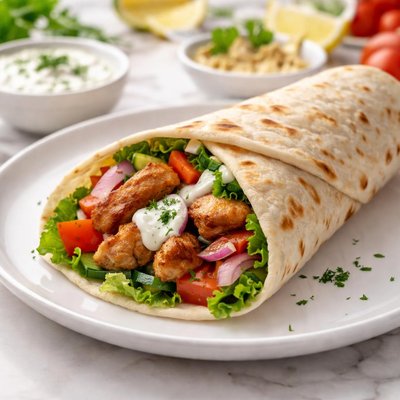 Chicken kebab wrap