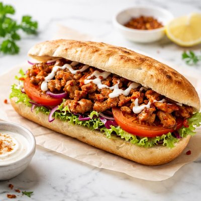 Chicken kebap sandwich