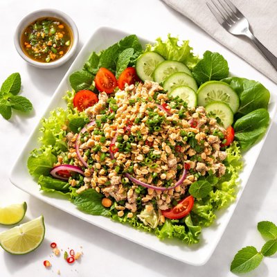 Chicken larb gai salad