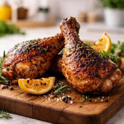 Chicken leg grilled with skin