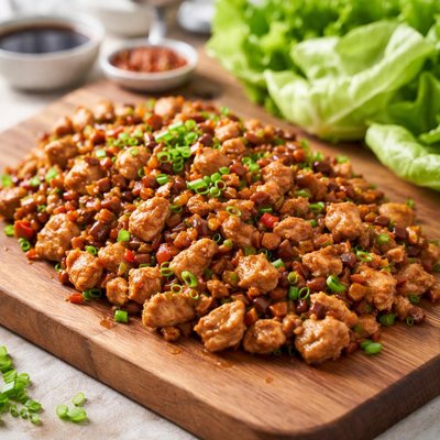 Chicken lettuce wrap filling