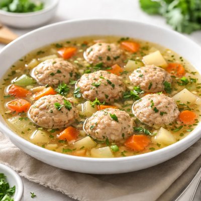 Chicken meatball soup