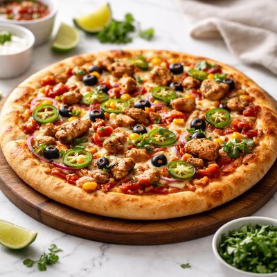 Chicken mexican pizza