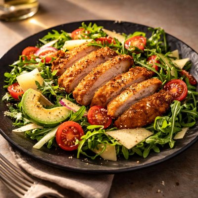 Chicken milanese salad