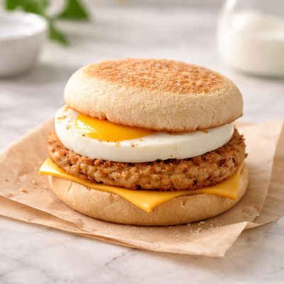 Chicken muffin with egg