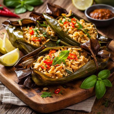 Chicken n rice pepes