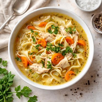 Chicken noodles soup