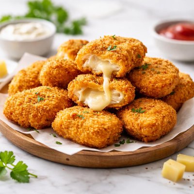 Chicken nuggets with cheese
