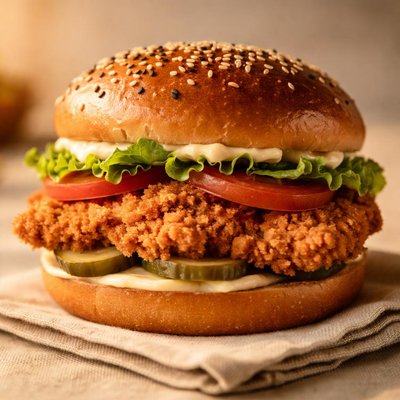 Chicken on gourmet bun small