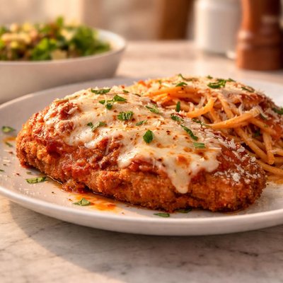 Chicken parm from pin stripes
