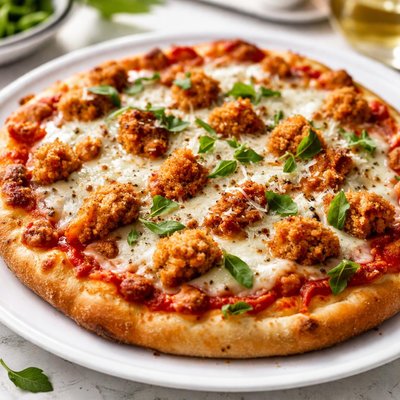 Chicken parmesan pizza