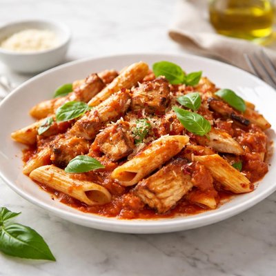 Chicken pasta with tomato sauce