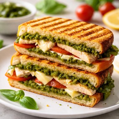 Chicken pesto panini