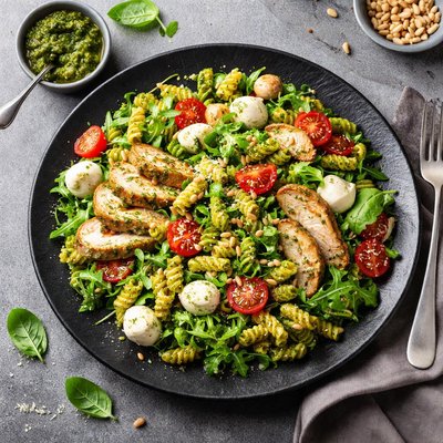Chicken pesto pasta salad