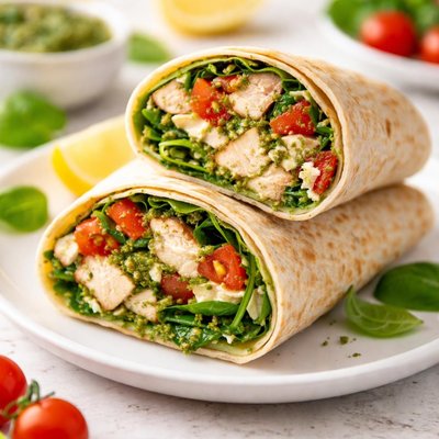 Chicken pesto wrap