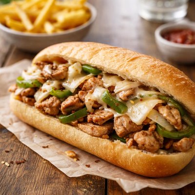 Chicken philly cheesesteak