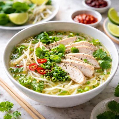 Chicken pho soup