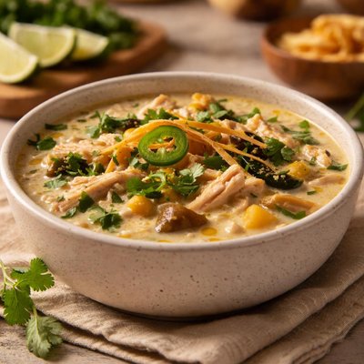 Chicken poblano soup