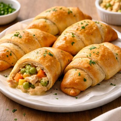 Chicken pot pie crescent roll