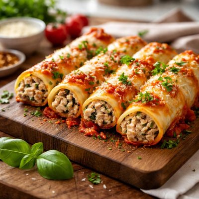 Chicken protein cannelloni