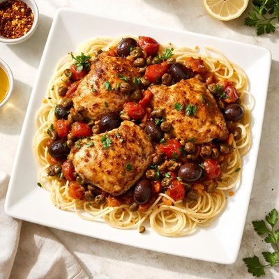 Chicken puttanesca