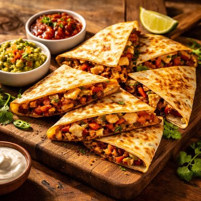 Chicken quesdilla cook out