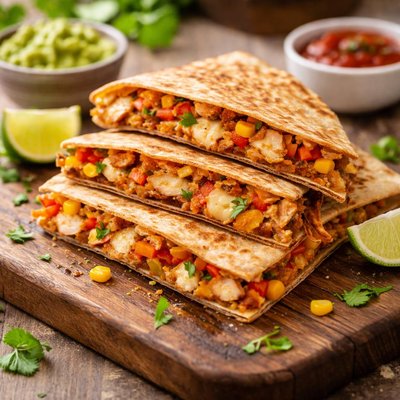 Chicken quesdilla whole wheat wrap