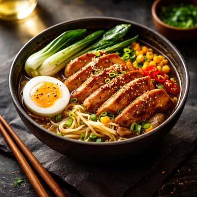 Chicken ramen bowl
