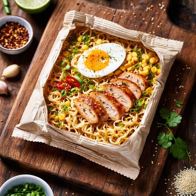 Chicken ramen packet