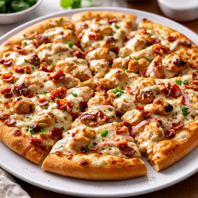 Chicken ranch pizza