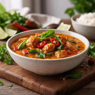 Chicken red thai curry
