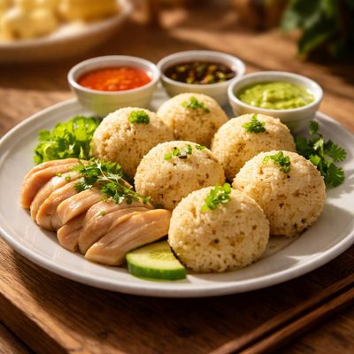 Chicken rice ball