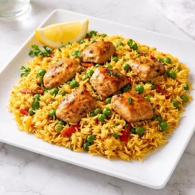 Chicken saffron rice