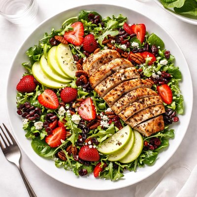 Chicken salad apples strawberries cranberries