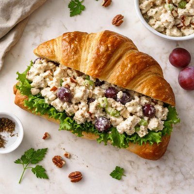 Chicken salad crossiant sandwhich