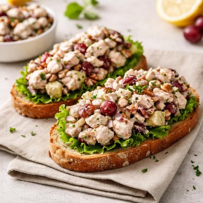 Chicken salad on bread